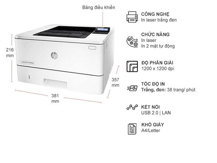Máy in HP Laserjet Pro M404dn (W1A53A)